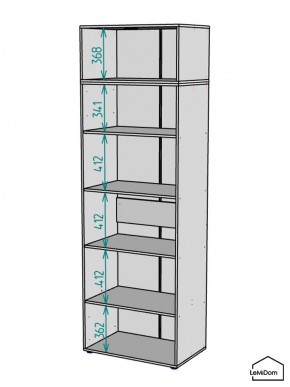 Шкаф с антресолью Linnea MHR-2A-2 2450х800х510 (Белый-М 11.1.2) в Советском - sovetskiy.mebel24.online | фото 3