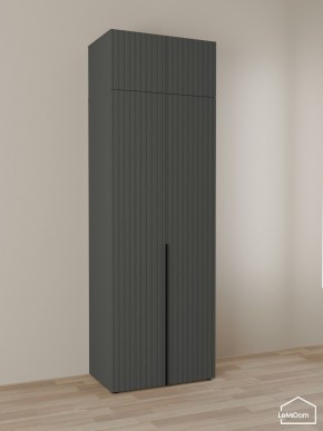 Шкаф с антресолью Linnea MHR-2A-3 2450х800х510 (Графит-М 11.1.25) в Советском - sovetskiy.mebel24.online | фото 1