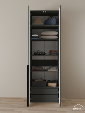 Шкаф с антресолью Linnea MHR-2A-3 2450х800х510 (Графит-М 11.1.25) в Советском - sovetskiy.mebel24.online | фото 5