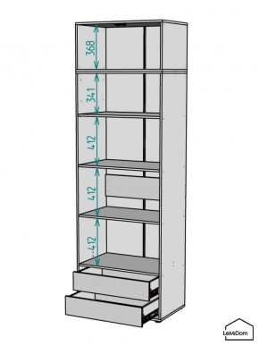 Шкаф с антресолью Linnea MHR-2A-4 2450х800х510 (Белый-М 11.1.1) в Советском - sovetskiy.mebel24.online | фото 3