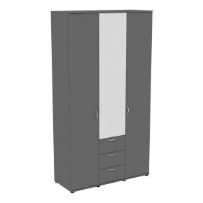 Шкаф с зеркалом Ольга H57_M (Графит) в Советском - sovetskiy.mebel24.online | фото