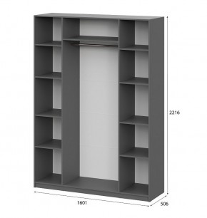 Шкаф ШК-5 (1600) Графит серый в Советском - sovetskiy.mebel24.online | фото 5