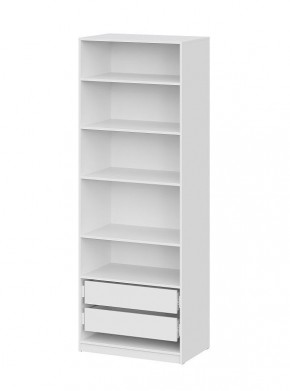 Шкаф ШК-5 + 4 полки + ящики (800) Белый текстурный в Советском - sovetskiy.mebel24.online | фото
