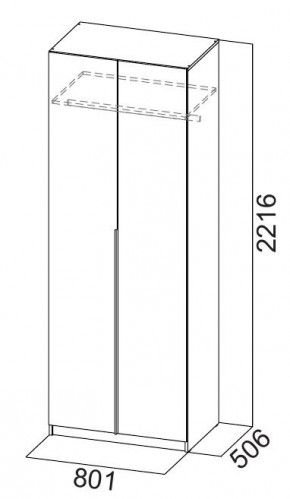 Шкаф ШК-5 (800) Графит серый в Советском - sovetskiy.mebel24.online | фото