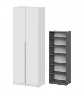 Шкаф ШК-5 + 4 полки (800) Белый текстурный в Советском - sovetskiy.mebel24.online | фото 2