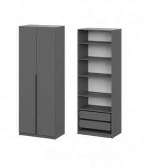 Шкаф ШК-5 + 4 полки + ящики (800) Графит в Советском - sovetskiy.mebel24.online | фото