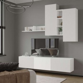 Шкаф Сириния навесной открытый белый/МДФ белый снег в Советском - sovetskiy.mebel24.online | фото 2