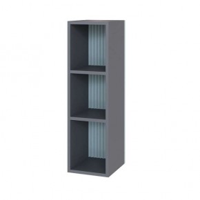 Шкаф Сириния навесной открытый серый графит/МДФ бриз в Советском - sovetskiy.mebel24.online | фото
