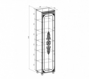 Шкаф-витрина Ассоль АС-533К в Советском - sovetskiy.mebel24.online | фото 2
