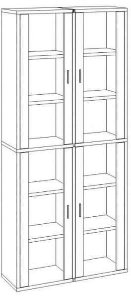 Шкаф-витрина Домино СУ(ш2в2)+4ФС в Советском - sovetskiy.mebel24.online | фото 2