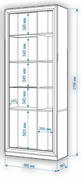 Шкаф-витрина Нобиле ШВтВ-ФСД-БЯН в Советском - sovetskiy.mebel24.online | фото 3