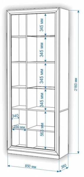 Шкаф-витрина Нобиле ШВтВ-ФСД-БЯН в Советском - sovetskiy.mebel24.online | фото 3