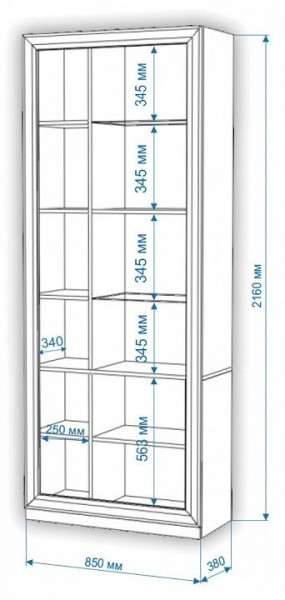 Шкаф-витрина Нобиле ШВтВ-ФСД-ФГК в Советском - sovetskiy.mebel24.online | фото 3