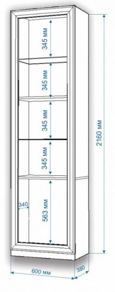 Шкаф-витрина Нобиле ВтВ-ФСД-ФГК в Советском - sovetskiy.mebel24.online | фото 2