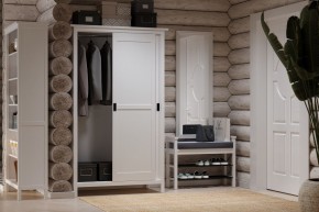 Скамья 85 Кантри для обуви, массив сосны, цвет белый в Советском - sovetskiy.mebel24.online | фото 4