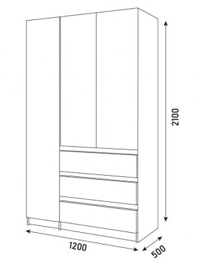 Спальный гарнитур Парус (Белый/Вотан) 1400 (Вариант-2) в Советском - sovetskiy.mebel24.online | фото 12