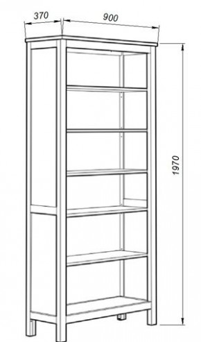 Стеллаж 00 Кантри, массив сосны, цвет белый в Советском - sovetskiy.mebel24.online | фото 3