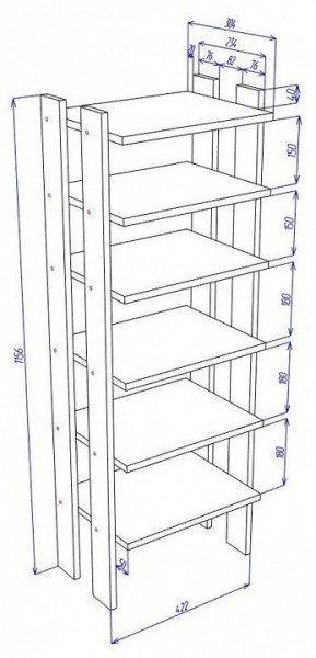 Стеллаж для обуви Cross СТЕЛ1 в Советском - sovetskiy.mebel24.online | фото 4