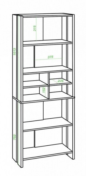 Стеллаж Домино Lite СТЛ-ОВХ в Советском - sovetskiy.mebel24.online | фото 2