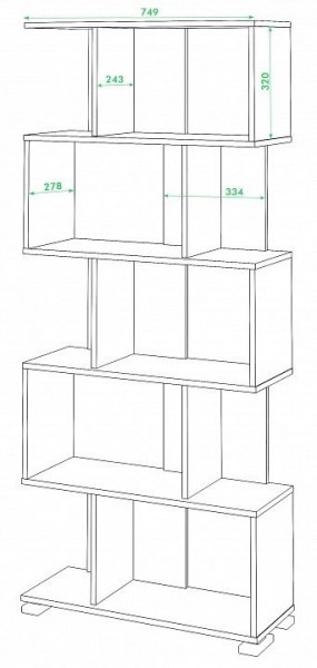 Стеллаж Домино нельсон СЛ-5 в Советском - sovetskiy.mebel24.online | фото 2