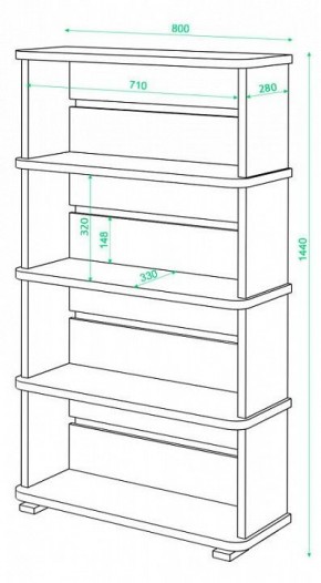 Стеллаж Домино СБ-25/4 в Советском - sovetskiy.mebel24.online | фото 3