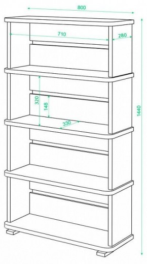 Стеллаж Домино СБ-25/4 в Советском - sovetskiy.mebel24.online | фото 2