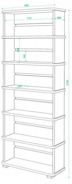 Стеллаж Домино СБ-25/6 в Советском - sovetskiy.mebel24.online | фото 2