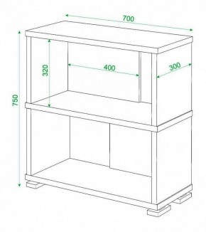 Стеллаж книжный Домино нельсон СБ-10_2 в Советском - sovetskiy.mebel24.online | фото 2