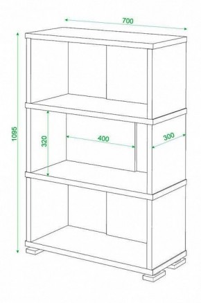 Стеллаж книжный Домино нельсон СБ-10_3 в Советском - sovetskiy.mebel24.online | фото 3