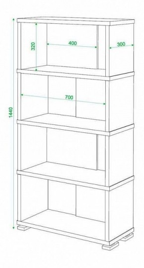 Стеллаж книжный Домино нельсон СБ-10_4 в Советском - sovetskiy.mebel24.online | фото 3