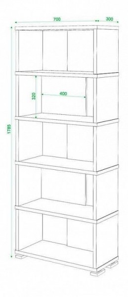 Стеллаж книжный Домино нельсон СБ-10_5 в Советском - sovetskiy.mebel24.online | фото 3