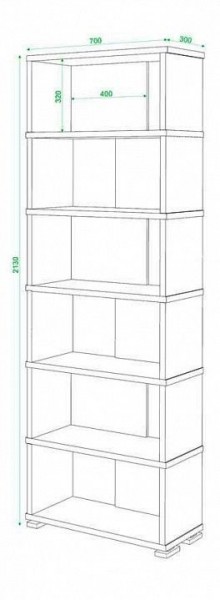 Стеллаж книжный Домино нельсон СБ-10_6 в Советском - sovetskiy.mebel24.online | фото 3