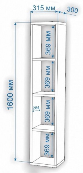 Стеллаж-колонка Нобиле СтлУ в Советском - sovetskiy.mebel24.online | фото 2