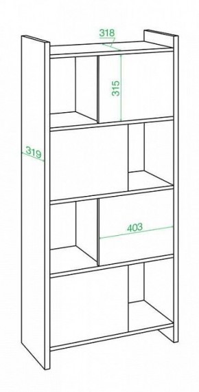 Стеллаж комбинированный Домино Лайт СТЛ-3В в Советском - sovetskiy.mebel24.online | фото 2