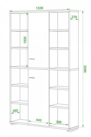 Стеллаж комбинированный Домино ПУ-40-2 в Советском - sovetskiy.mebel24.online | фото 2