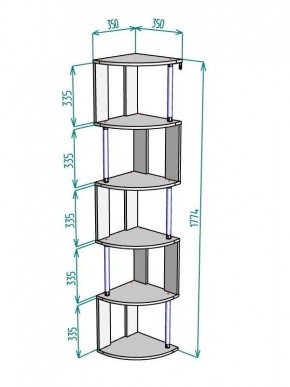 Стеллаж Maria S113-MA (Графит) в Советском - sovetskiy.mebel24.online | фото 3