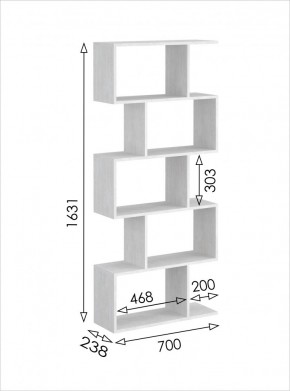 Стеллаж открытый мини 2 Вена в Советском - sovetskiy.mebel24.online | фото 3