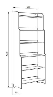 Стеллаж Вествик, массив сосны, цвет белый в Советском - sovetskiy.mebel24.online | фото 4