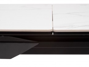 Стол CREMONA 140 HIGH GLOSS STATUARIO Белый мрамор глянцевый, керамика/ черный каркас, ®DISAUR в Советском - sovetskiy.mebel24.online | фото 5