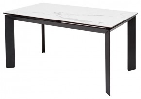 Стол CREMONA 140 HIGH GLOSS STATUARIO Белый мрамор глянцевый, керамика/ черный каркас, ®DISAUR в Советском - sovetskiy.mebel24.online | фото 7