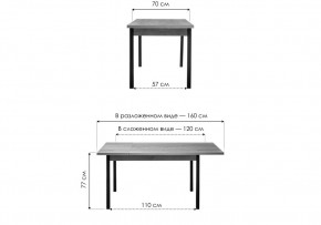 Стол деревянный Оригон дуб делано / черный матовый в Советском - sovetskiy.mebel24.online | фото 2