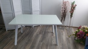Стол ФИН 140 Белый, стекло/ Белый каркас М-City в Советском - sovetskiy.mebel24.online | фото 9