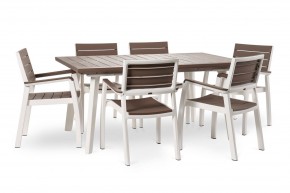 Стол Гармония раздвижной (Harmony Extendable) белый-капучино в Советском - sovetskiy.mebel24.online | фото 4