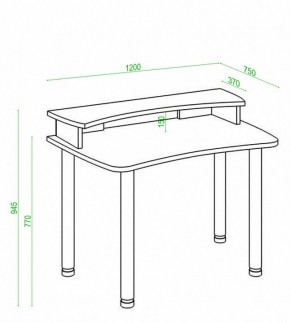 Стол компьютерный Домино Лайт СКЛ-Софт120МО+НКИЛ120 в Советском - sovetskiy.mebel24.online | фото 3