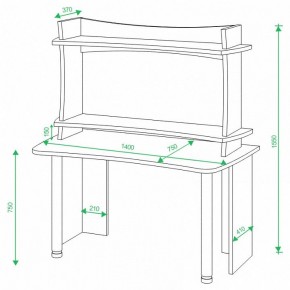Стол компьютерный Домино Lite СКЛ-Софт140+НКИЛ140 в Советском - sovetskiy.mebel24.online | фото 2