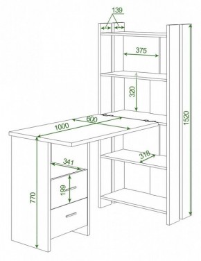 Стол компьютерный Домино Lite СТЛ-ОВ+С100Р в Советском - sovetskiy.mebel24.online | фото 2