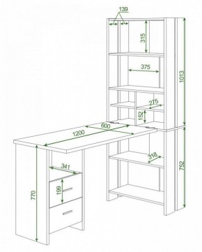 Стол компьютерный Домино Lite СТЛ-ОВ+С120Прям+ТЯЛ в Советском - sovetskiy.mebel24.online | фото 2