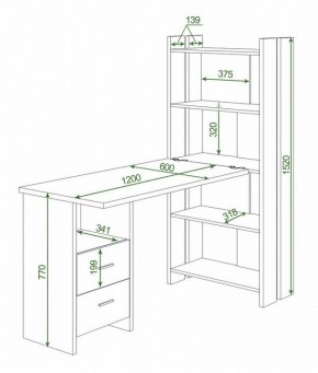 Стол компьютерный Домино Lite СТЛ-ОВ+С120Прям+ТЯЛ в Советском - sovetskiy.mebel24.online | фото 2