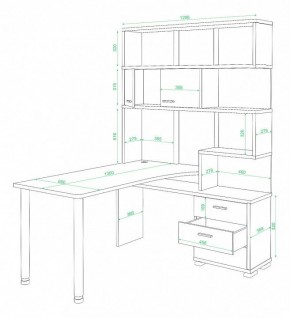 Стол компьютерный Домино нельсон СР-420-130 в Советском - sovetskiy.mebel24.online | фото 2