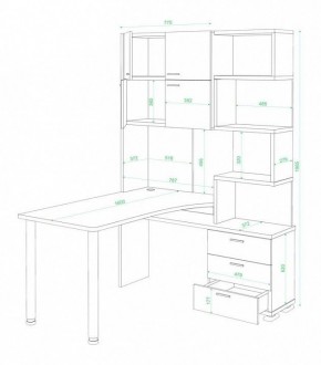 Стол компьютерный Домино нельсон СР-500М160 в Советском - sovetskiy.mebel24.online | фото 3